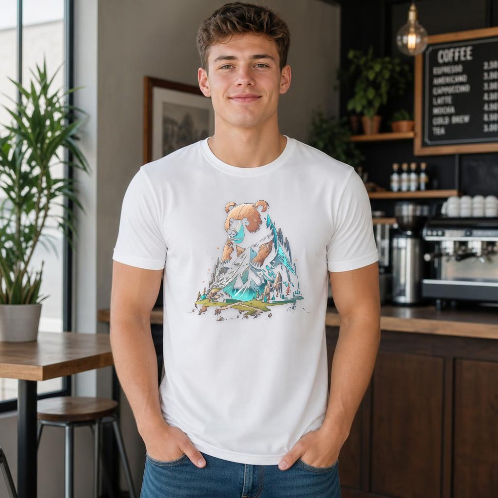 Outdoor Adventure Vacations - Men T Shirt Bear Mountain Graphic