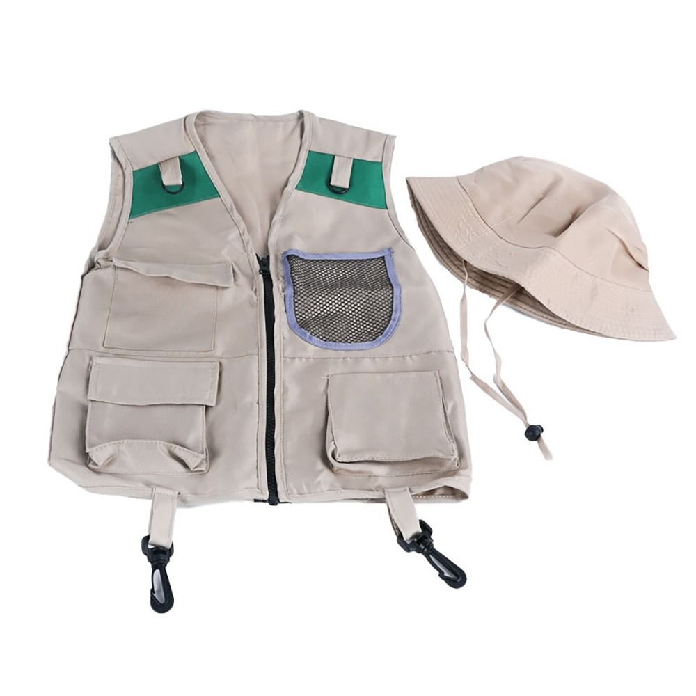 Multicolor Explorer Hat Vest D - Outdoor Adventure Kit For Kids 评论和价格