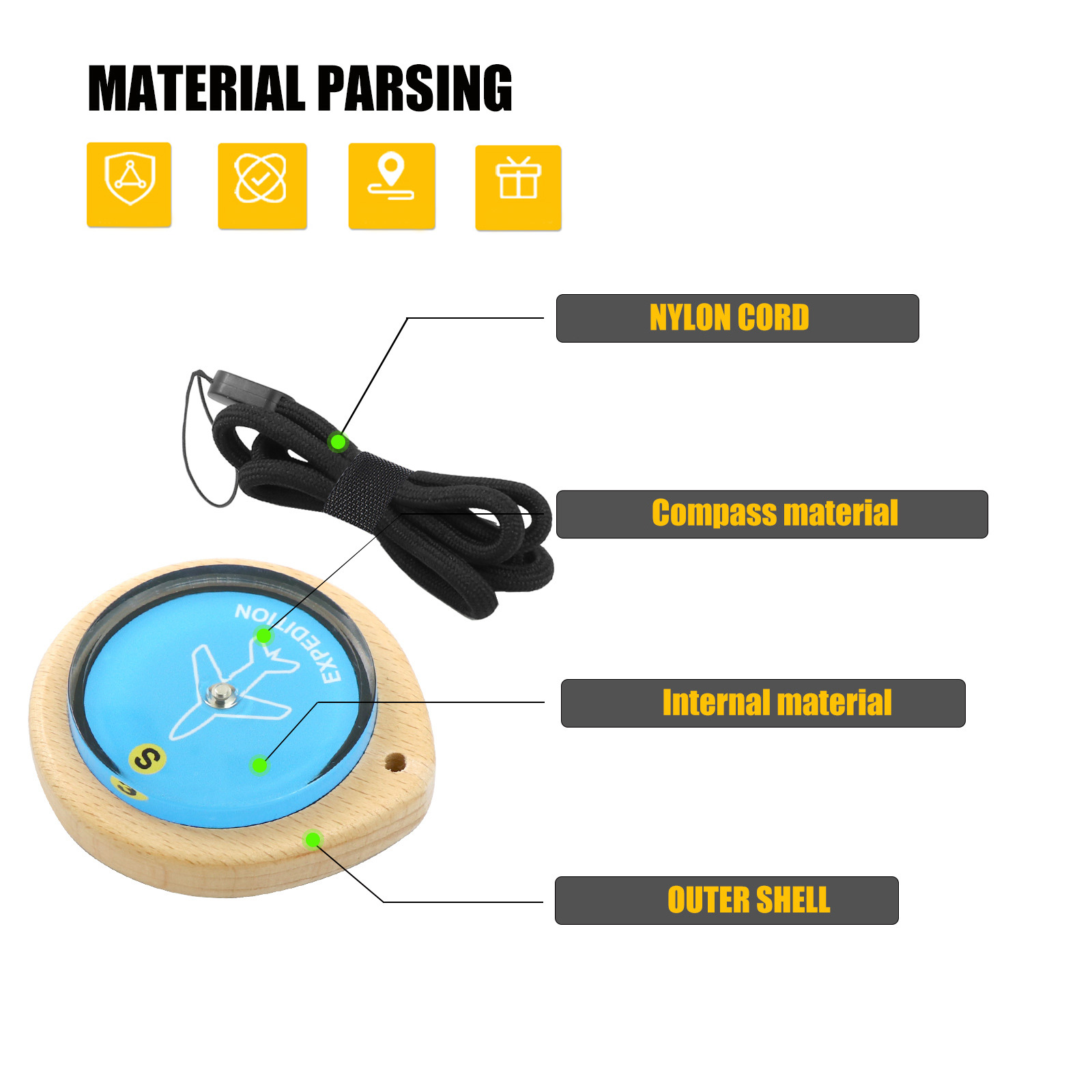 Portable Wooden Direction Find - Outdoor Adventure Educator 评论和价格