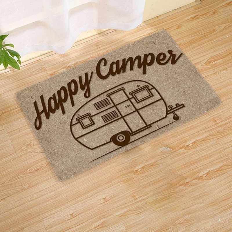 Camper Trailer Patterned Floor - Outdoor Adventure Names 评论和价格