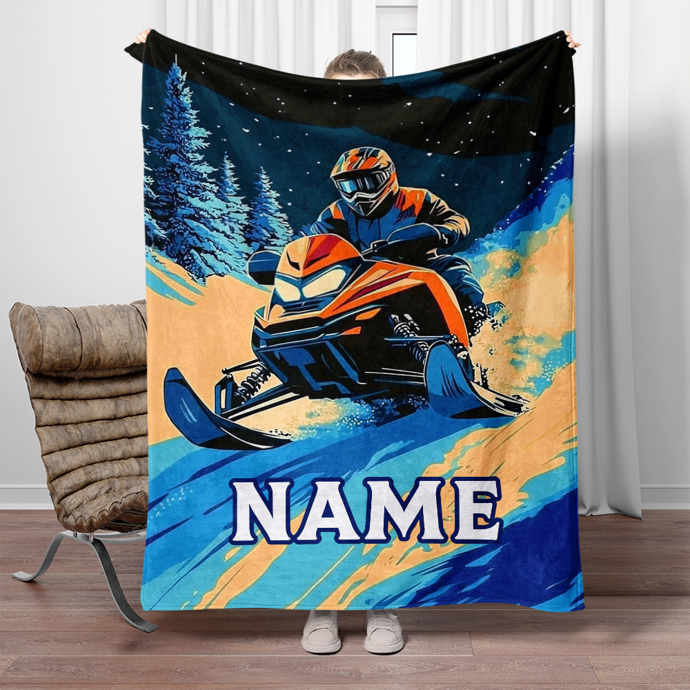 Personalized Snowmobile Blanke - Outdoor Adventure Names 评论和价格
