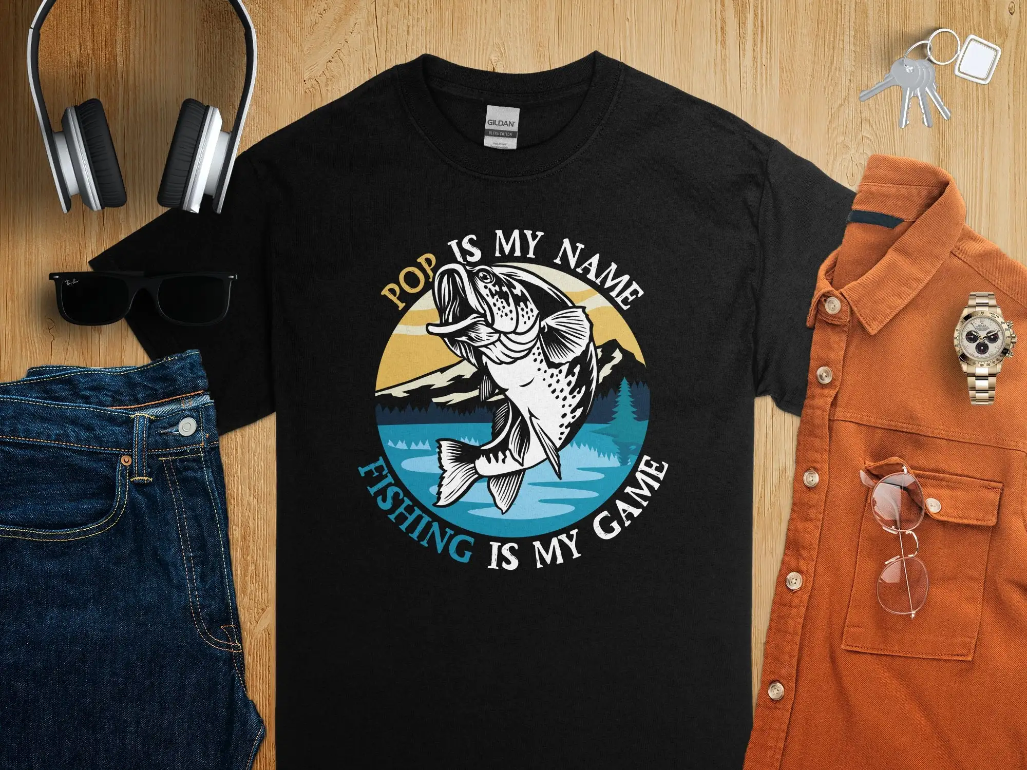 Fishing Enthusiast T Shirt Pop - Outdoor Adventure Names 评论和价格